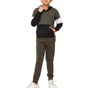 Pull à capuche dernier style avec poche kangourou Style unique survêtements pour enfants personnalisés Survêtements pour enfants de couleur unie confortables - Product Image 1