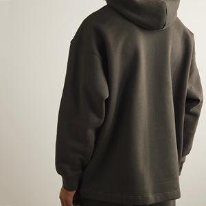 Mens 100 % Cotton Custom Drop Shoulder Hoodie Oversized Pullover High Street Hoodie Foe Mens Accept OEM Service - Product Image 5