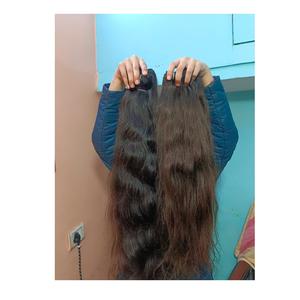 Vente en gros d'extensions de cheveux Remy indiens vierges 100% paquets droits ondulés de temple bruts non transformés pour la trame de génie vague naturelle - Product Image 1