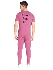 Conception de logo personnalisé 100% coton hommes O cou survêtement deux pièces ensembles sweat-shirt surdimensionné 3D en relief imprimé et broderie - Product Image 4