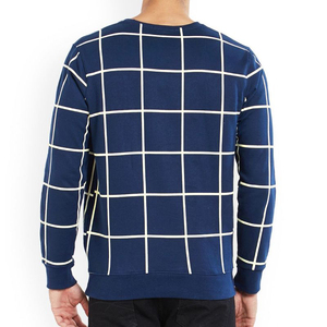Sudadera de algodón con logotipo personalizado de lana de alta calidad, Sudadera de cuello redondo de peso pesado para hombres - Product Image 5