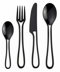 Ensemble de couverts en acier poli brillant, prix de gros, utilisation familiale royale, ensemble de couverts en acier miroir, design luxueux - Product Image 1