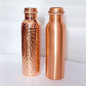 Fabriqué à la main 100% verres en cuivre pur couvercle de bouteille gravé complet bouteille de camping à boire directement adultes applicables grands cadeaux - Product Image 6