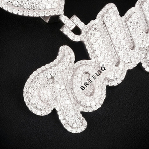 Colgante de Plata de Ley 925 con Moissanita Blanca de Corte Redondo VVS, Personalizable para Unisex - Product Image 5