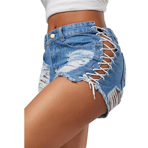 Shorts de Jean Casuales de Moda de Alta Calidad para Dama con Botón / Shorts de Mezclilla de Verano al por Mayor para Mujer, Nuevos de 2025 - Product Image 5