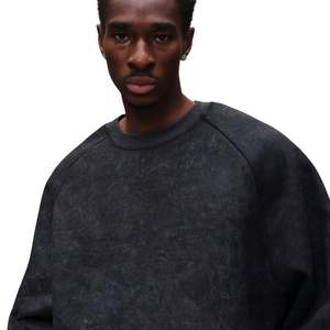 Sweat-shirts à manches raglan en polyester d'hiver à la mode, taille plus, coupe courte, col rond, sweats vintage à manches raglan - Product Image 5