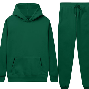 Conjunto Deportivo de Sudadera con Capucha Verde Bosque y Pantalones Jogger para Hombre y Mujer, Ropa Deportiva Casual de Invierno, Venta al Por Mayor de Fábrica, Logotipo Personalizado OEM - Product Image 3