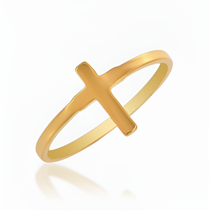 Dijes de Cruz de Latón chapado en oro religioso para collar y pulsera. Fabricación Mayorista POR CASA DE PLATA. - Product Image 3