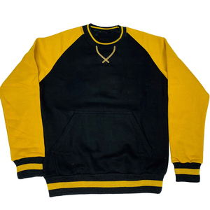 Sweatshirts à logo personnalisé pour hommes avec motif à carreaux Coupe décontractée Col rond Sweatshirts à capuche Conception d'épaule tombante Technique délavée - Product Image 1