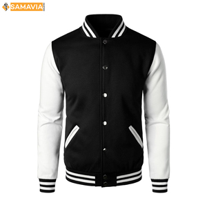 Veste de baseball universitaire d'hiver en fibre de bambou SAMAVIA pour hommes, veste bomber personnalisée, uniforme d'équipe scolaire OEM, coton - Product Image 6