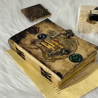 Livre des ombres imprimé Journal en cuir Harry P inspiré Blank Spell Journal Wiccan Witchcraft Junk Journal Hardcover Diary Gift