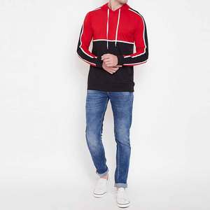 Sudadera CON CAPUCHA DE Color sólido a la moda para hombre, Jersey grueso informal de algodón, sudadera de lana Polar de invierno bordada de talla grande - Product Image 4