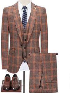 Trajes de Negocios Ajustados de Alta Calidad para Hombre, Diseño Personalizado, Tela TR Transpirable, Antiarrugas, Estilo Italiano, Trajes Acampanados al por Mayor - Product Image 2