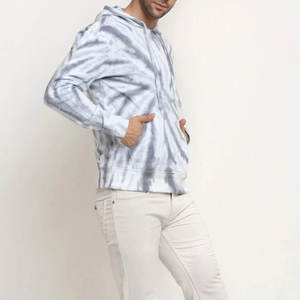 Sweat-shirts tie-dye de haute qualité pour hommes, fermeture éclair, manches longues, coton mélangé, qualité supérieure. - Product Image 2