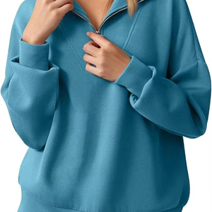 La mejor calidad, precio barato, sudaderas con cremallera de cuarto de mujer para mujer, superventas, sudaderas con cremallera de cuarto de secado rápido a la venta - Product Image 2