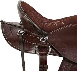Juego de tachuelas para caballos de primera calidad, sillín de cuero genuino de carreras occidental e inglés para montar a caballo, Material sintético - Product Image 4