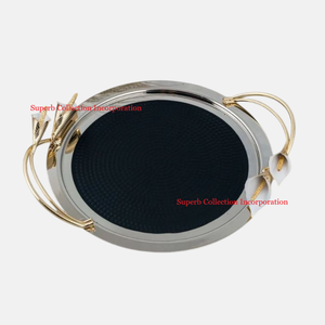 Dahlia ถาดทองเหลืองสแตนเลสแบบคลาสสิก, ถาดเสิร์ฟชากาแฟอาหาร - Product Image 5