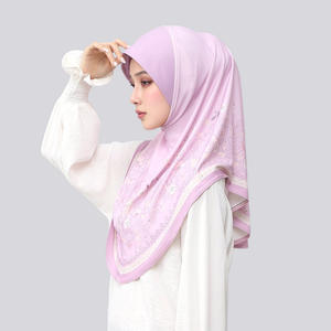 Nouveaux foulards élégants pour femmes, style arabe du Ramadan, <span class=keywords><strong>bonnet</strong></span>, bandana, imprimé floral, strass, coton, hijab musulman, turban, chapeau - Product Image 2