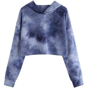 Sudaderas con Capucha para Mujer 2026, Sudadera Corta con Capucha y Estampado Tie Dye al por Mayor, Sudadera con Capucha Personalizada para Mujer - Product Image 4