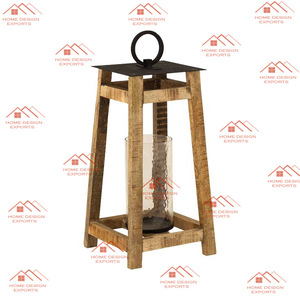 Bougeoirs en bois, lanternes au prix de gros Lanterne en bois personnalisée 2024 Vente chaude Décor de Noël fait à la main - Product Image 6