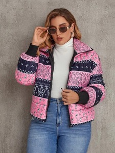 Chaqueta acolchada para mujer, manga larga, cremallera completa, invierno, cálida, a la moda, a prueba de viento, chaqueta acolchada para mujer - Product Image 5