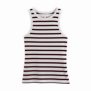 Débardeur rayé Muscle Fit à col rond fabriqué en usine pour hommes respirant en coton mince qualité améliorée vêtements en tricot imprimé personnalisé décontracté - Product Image 1