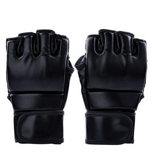Lightweight High Quality Leather MMA Gloves Customizable Hand Grips Non-Slip <b>Hook</b> Loop Closure Unisex <b>Outdoor</b> Use Breathable - Product Image 4