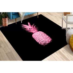 Alfombra Estampada - Alfombra de Cocina con Diseño de Piña Rosa, Alfombra Moderna de Lujo, Alfombra Suave No Tejida - Product Image 3