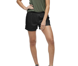 Pantalones cortos de baloncesto de malla para mujer, pantalones cortos deportivos transpirables de cintura elástica negros con bolsillos, cintura media, ajuste regular - Product Image 6