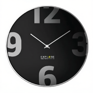 Chic Black and <b>Silver</b> 25cm Wall <b>Clock</b> RAC1002 - Product Image 2