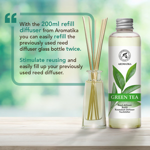 Recharge Liquide pour Diffuseur d'Arômes Aromatika Thé Vert 200ml – Huile Parfumée Longue Durée pour Diffuseur à Bâtonnets - Product Image 2