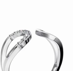 Bague en diamant Infinity Embrace Bagues de fiançailles pour femmes Bague en argent sterling Moissanite Nouveau design Bague pour femmes - Product Image 3