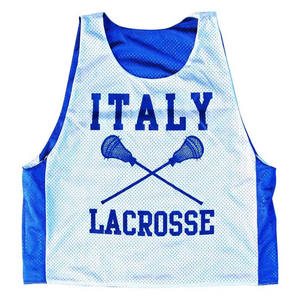 Maillot de crosse réversible cousu, uniforme de Lacrosse réversible de conception OEM, uniformes de Lacrosse imprimés par Sublimation, Pinnies - Product Image 4