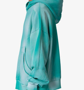 Sudadera con Capucha de Moda Invernal para Hombre, 100% Algodón, Lavado Desteñido, Estilo Urbano, con Bordado y Detalles Decorativos de Pedrería - Product Image 3