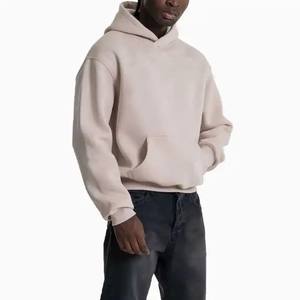 Sweat à capuche coupe carrée ultra lourd 500gsm personnalisé vierge unisexe surdimensionné lourd 100% coton sans ficelle double couche sweats à capuche - Product Image 4