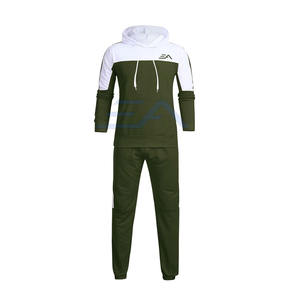 Survêtement décontracté d'hiver à capuche personnalisé à bas prix pour hommes, ensemble deux pièces en molleton pour le jogging - Product Image 2