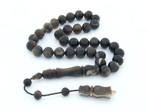 Cuerno de oración islámico elegante hecho a mano Tasbih con diseño islámico tradicional tacto real personalizable para hombres y mujeres - Product Image 2