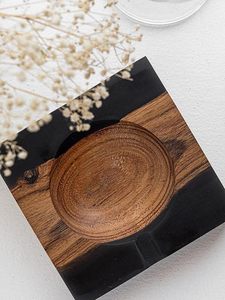 Walnoot Asbak Advertentie Gepersonaliseerde En Creatieve Massief Houten Woonkamer Koffietafel Sigaar Houder Asbak Tegen Goedkope Prijs - Product Image 2