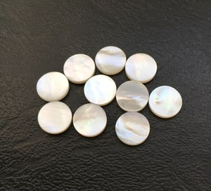 Cuarzo Suelto de 12x12mm, Forma de Moneda, Liso y Plano, Excelente Pulido, para Joyería, Blanco, Gris, Arcoíris - Product Image 1