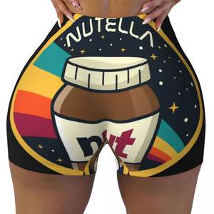 2025 nuevos pantalones cortos de gimnasio de verano para mujeres alto transpirable 3D impreso impermeable patrón sólido EJERCICIO DE Yoga caliente - Product Image 2