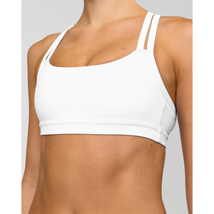 Sujetador deportivo de yoga acolchado sin costuras, color blanco, ligero, transpirable, talla grande - Product Image 2