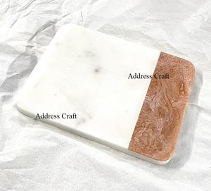 เขียงหินอ่อนเรซินหินอ่อนสไตล์คลาสสิกเขียงเสิร์ฟอาหารเช้าจานหินอ่อน - Product Image 3