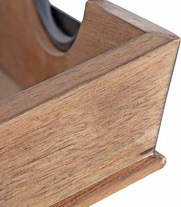 Plateau décoratif en bois et métal, brun rustique, plateau de ferme moderne pour l'affichage et le stockage - Product Image 3