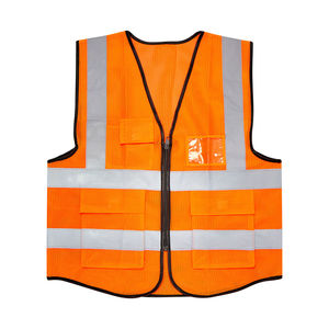 Chaleco reflectante transpirable personalizado para la construcción Ropa de seguridad conveniente con bolsillos - Product Image 1