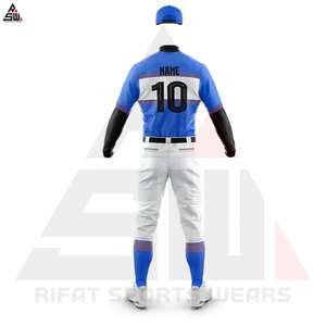Diseño personalizado Logo Impreso Adultos Tamaño Transpirable Deportes Conjunto de uniforme de béisbol Servicio OEM Barato Alta calidad 100% Poliéster - Product Image 3