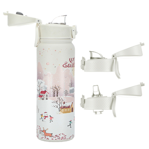 SilverJet Kids Vacuum <b>Flask</b> 550ml Stainless Steel Cartoon Design Portable Eco-Friendly For Back To School Children Drinkware - Product Image 1