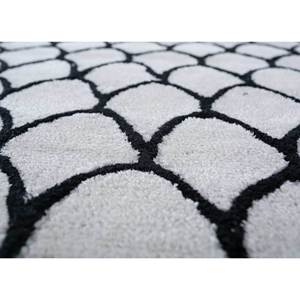 Tapis en laine et viscose tufté à la main, couleur ivoire, style géométrique bohème pour la maison, le salon, le couloir, la chambre - TNQ-202 - Product Image 3