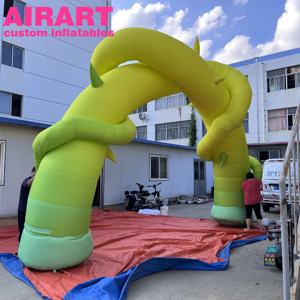 <span class=keywords><strong>Arche</strong></span> gonflable en rotin <span class=keywords><strong>vert</strong></span> clair de nouvelle conception, <span class=keywords><strong>arche</strong></span> de vigne géante gonflable personnalisée pour l'affichage de publicité de fête de pelouse de parc de jardin - Product Image 3