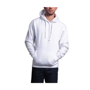 Venta al por mayor sudadera de algodón de los hombres con logotipo bordado aplique sólido de manga larga con capucha Streetwear Sudadera con capucha de impresión personalizada - Product Image 3