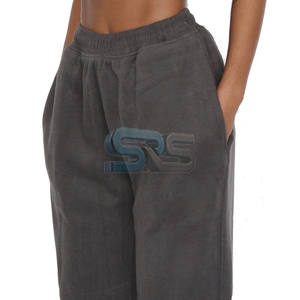 Custom Logo <b>Men's</b> Pants Flared Sweatpants <b>Baggy</b> Washed Casual 100% Cotton High Waist Track <b>Trousers</b> - Product Image 6